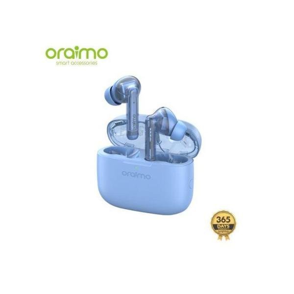 Oraimo Wireless FreePods Lite 40-hour Playtime ENC True Wireless Earbuds - sky blue