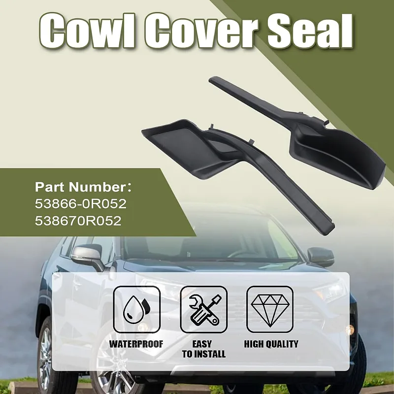 Priprilod Cowl Cover Seal Right & Left Compatible With Toyota RAV4 2019-2024 Compatible With Toyota RAV4 Prime 2021-2024 Front Hood Seal #53866-0R052