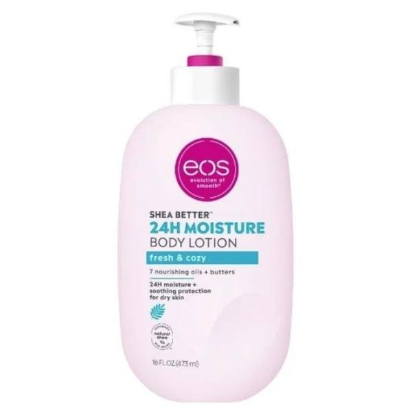 eos Shea Better Body Lotion- Fresh & Cozy, 24H Moisture for Dry Skin