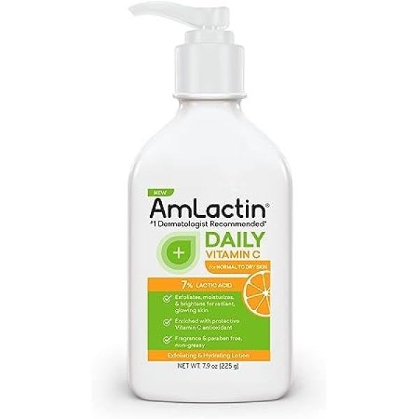 AmLactin Daily Vitamin C Lotion with 7% Lactic Acid – 7.9 oz / 225g