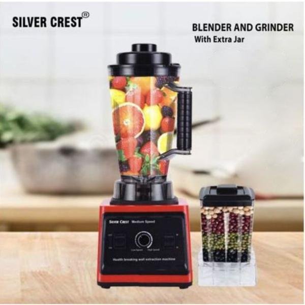 Silver Crest Industrial Blender 3L, 2 In 1 JAR-8500W