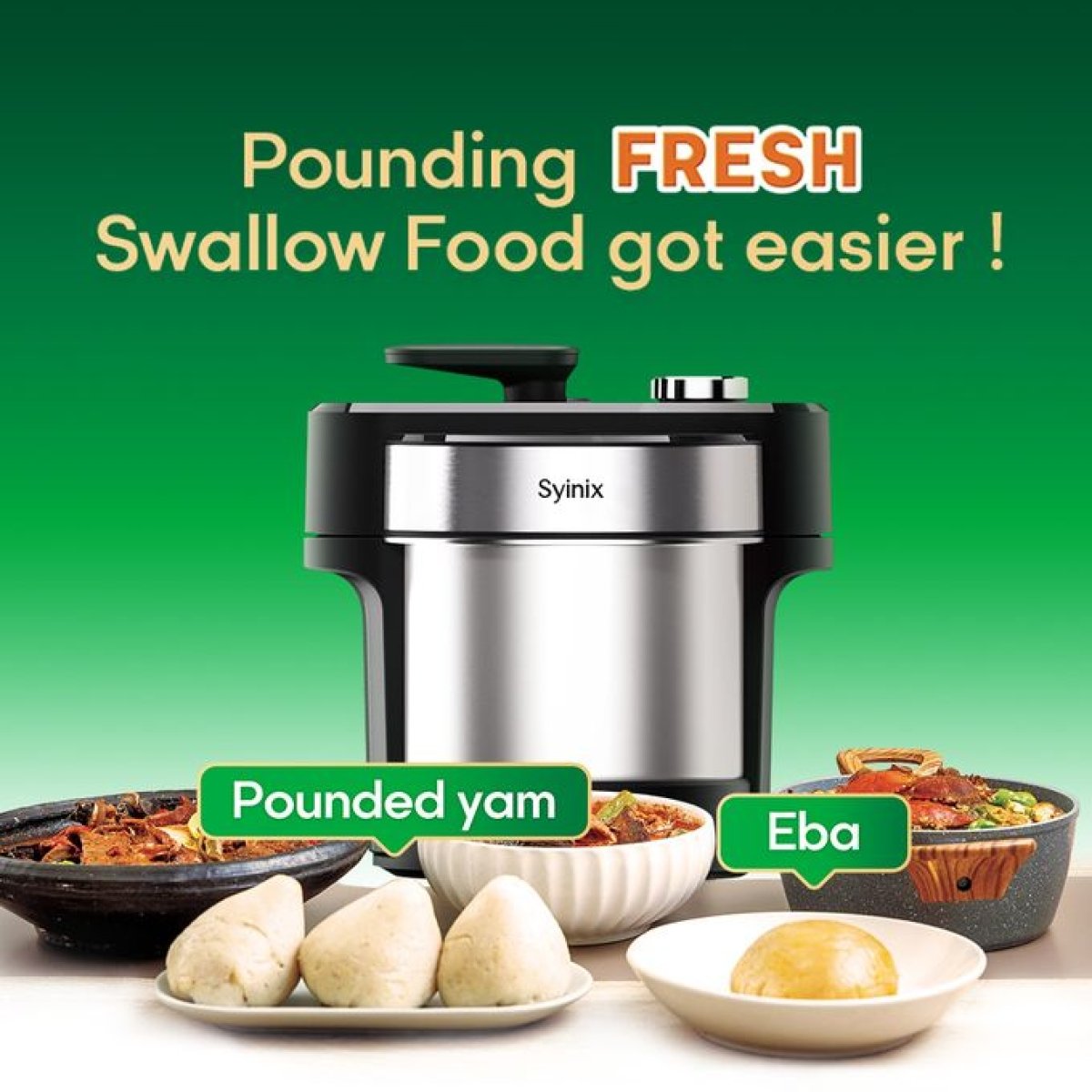 Syinix Swallow Maker- Fully Automatic -fufu/Eba/Yam… Pounder